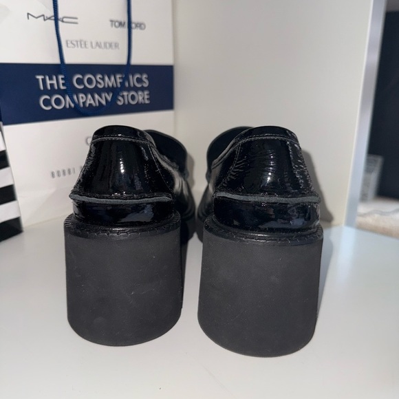 Pedro Garcia Zavanna Block Heel Loafer-  BLACK PATENT PLATFORM - Picture 4 of 7